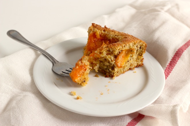 Pistachio cake with honeyed apricots (via My SoCal'd Life)