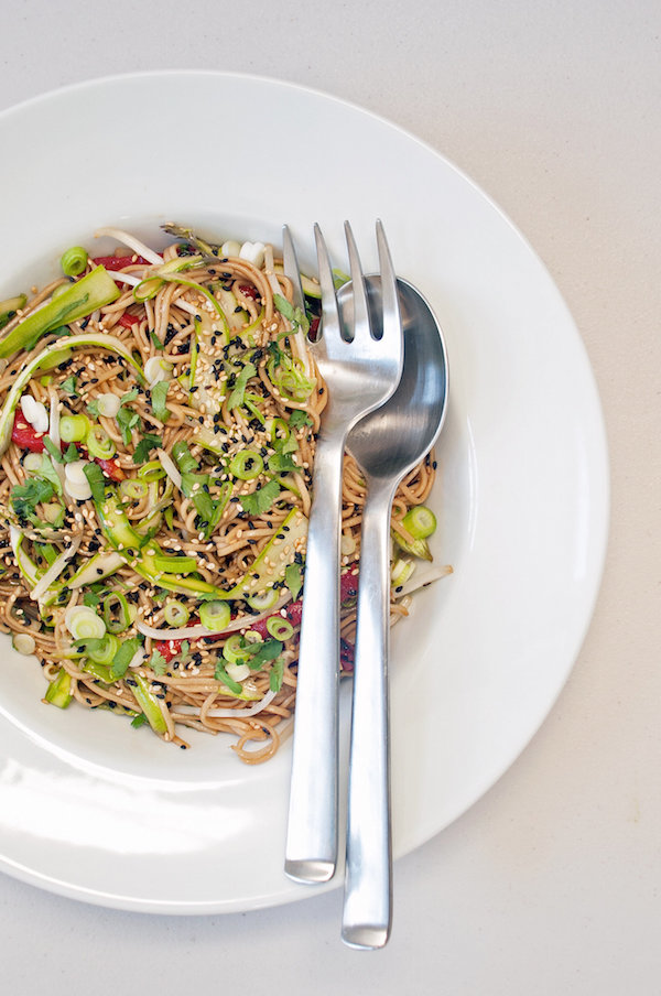 Sesame-ginger soba noodle salad via YumSugar // My SoCal'd Life, a lifestyle blog